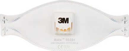 3M Aura 9322+ Protective Mask FFP2 with Valve White 1pcs
