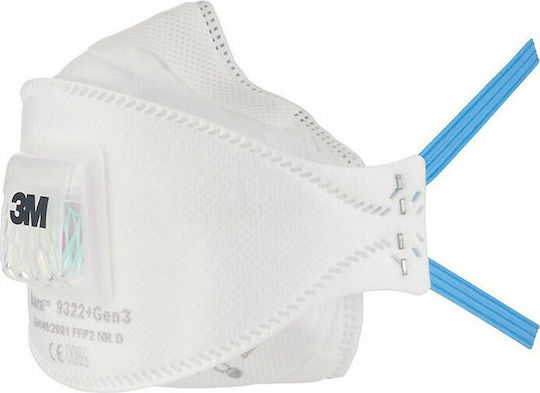 3M Aura 9322+ Protective Mask FFP2 with Valve White 1pcs