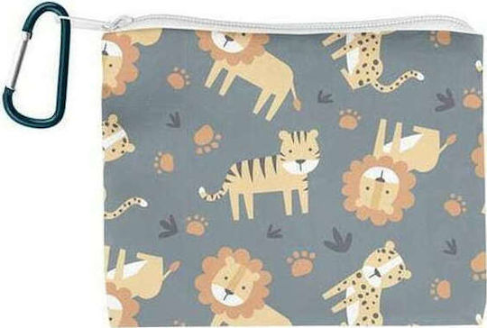 Stephen Joseph Kids Face Mask 3-6 Years Old & Travel Pouch Protective Mask Fabric Kids Gray SJ122234 1pcs