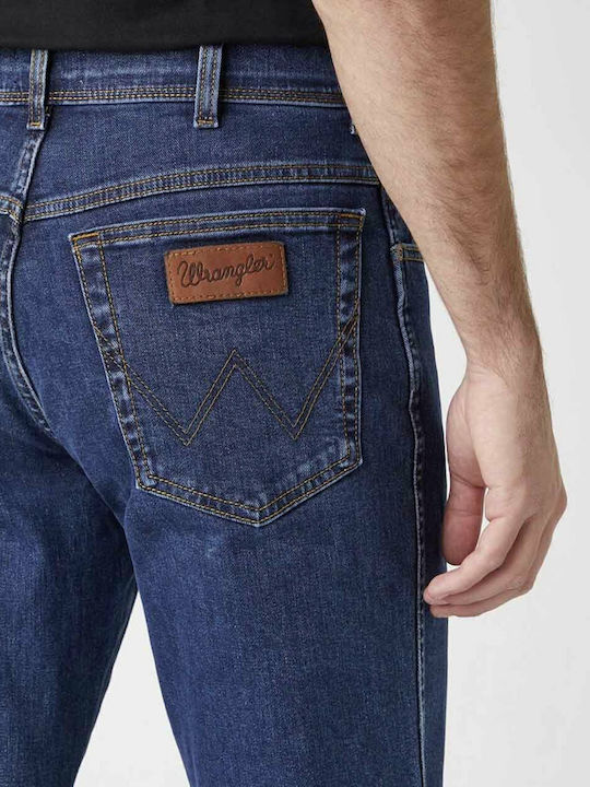 Texas Men's Jeans Pants Elastic with Regular Straight Fit Navy Blue