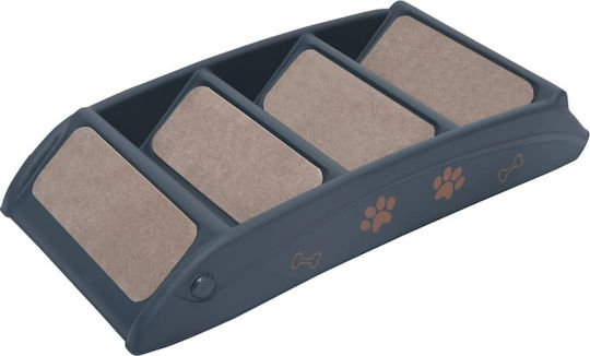 vidaXL vidaXL Hund Auto Reisezubehör 4-stufige Klappbare Stufen Dunkel Grau Grau