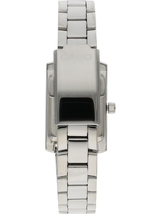 Casio Γυναικείο Ρολόι 32mm Μπαταρίας με Ασημί Μεταλλικό Μπρασελέ