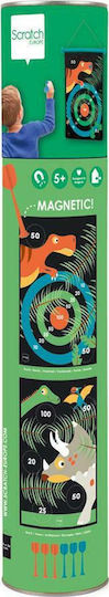 Scratch Europe Set with Target & Darts Children's Magnetic Target 2 Sides with 6 Darts - Dinosaur World