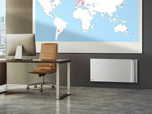 Radialight Klima 7 Konvektorheizung Wand 750W mit elektronischem Thermostat und WiFi 67.5x50.4cm Weiß