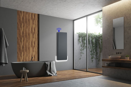 Radialight Icon 10 Конвектор Стена 1000W с Електронен Термостат и WiFi 45x110см Сив
