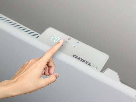 Adax Neo H 08 KWT Konvektorheizung Wand 800W mit elektronischem Thermostat und WiFi 75x33cm Weiß