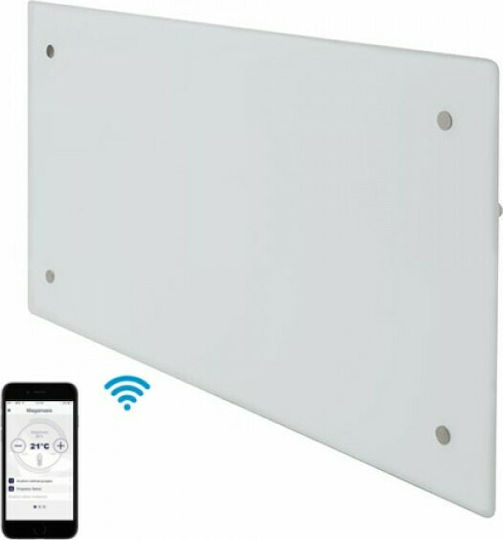 Adax Clea H 06 KWT Konvektorheizung Wand 600W mit elektronischem Thermostat und WiFi 67.6x34cm Weiß