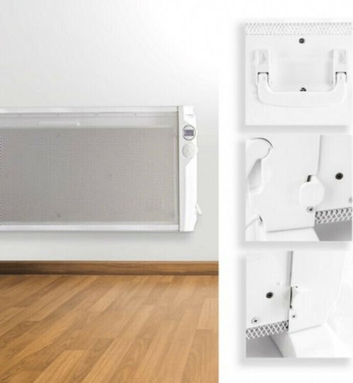 Rohnson Convectoare pardoseală 2000W Mica cu Termostat Electronic și WiFi 92.2x45.5cm Alb