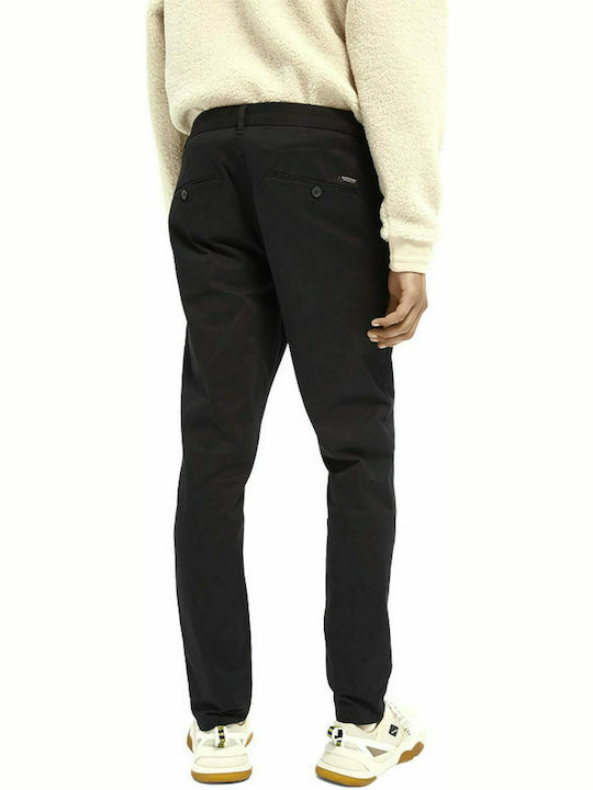 Scotch & Soda Pantaloni bărbați Chino Elastice într-o potrivire slim Negru