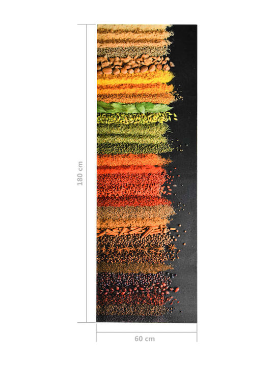 vidaXL Spices Kitchen Mat Runner with Anti-slip Underlay Multicolour 60x180εκ.