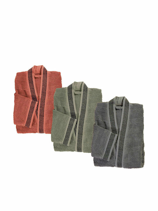 Nef-Nef Homeware Elements Corver Collar Bathrobe Terracotta 400gr/m² 029445