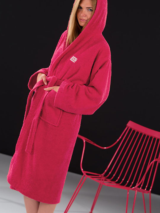 Guy Laroche Daily Bathrobe with Hood Cherry 1131092110016