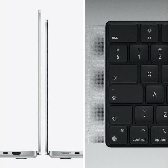Apple MacBook Pro 14" 2021 Retina Display 120Hz (M1-14-Kern/16GB/1TB SSD/16-Kern GPU) Silber (GR Tastatur)