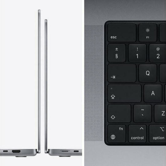 Apple MacBook Pro 14" (2021) Retina Display 120Hz (M1-8-Core/16GB/512GB SSD/14-Core GPU) Space Gray (GR Keyboard)