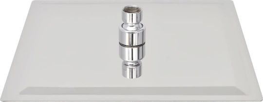 vidaXL Τετράγωνη Κεφαλή Ντουζ 25x25cm Inox