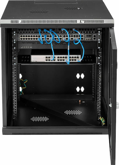 StarTech Επιτοίχια Καμπίνα Rack 12U Μαύρο RK1232WALHM