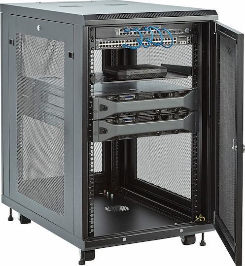 StarTech Επιδαπέδια Καμπίνα Rack 18U Μαύρο RK1833BKM