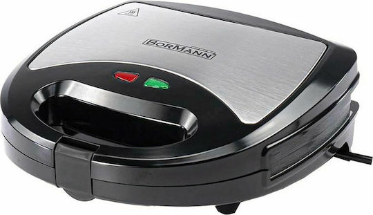 Bormann BHA3100 Sandwich Maker with Removable Plates for for 2 Sandwiches Sandwiches 750W Inox