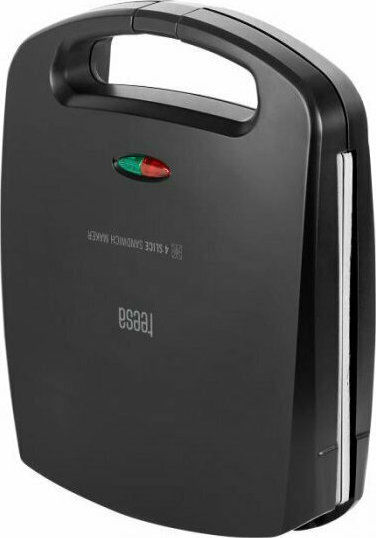 Teesa Sandwich Maker cu Plăci Ceramice pentru for 4 Sandwiches Sandvișuri 1500W Neagră