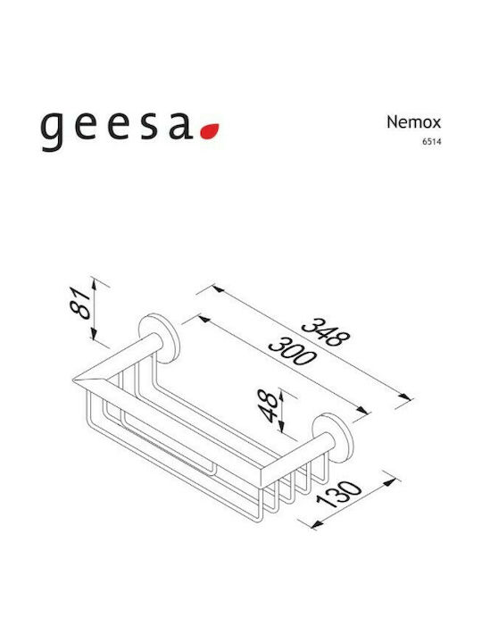 Geesa Nemox Επιτοίχια Σπογγοθήκη Inox Brushed Gold Gold Brushed