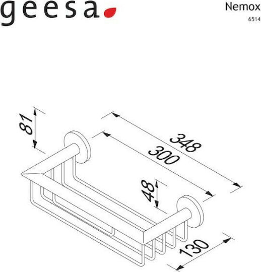 Geesa Nemox Επιτοίχια Σπογγοθήκη Inox Brushed Gold Gold Brushed