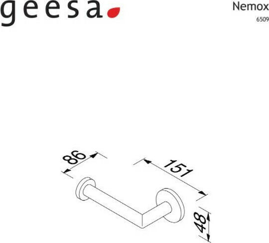 Geesa Nemox Wall-mounted Paper Holder Inox Brushed Gold Gold Brushed