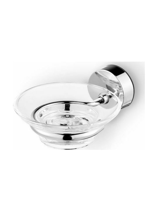 Geesa Series Wandmontiert Seifenschale Glas Silber