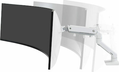 Ergotron HX Stand Desk Mounted Monitor up to 49" with Arm White