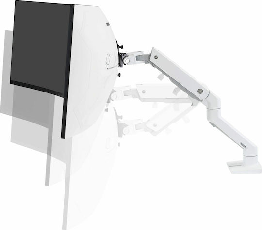 Ergotron HX Stand Desk Mounted Monitor up to 49" with Arm White