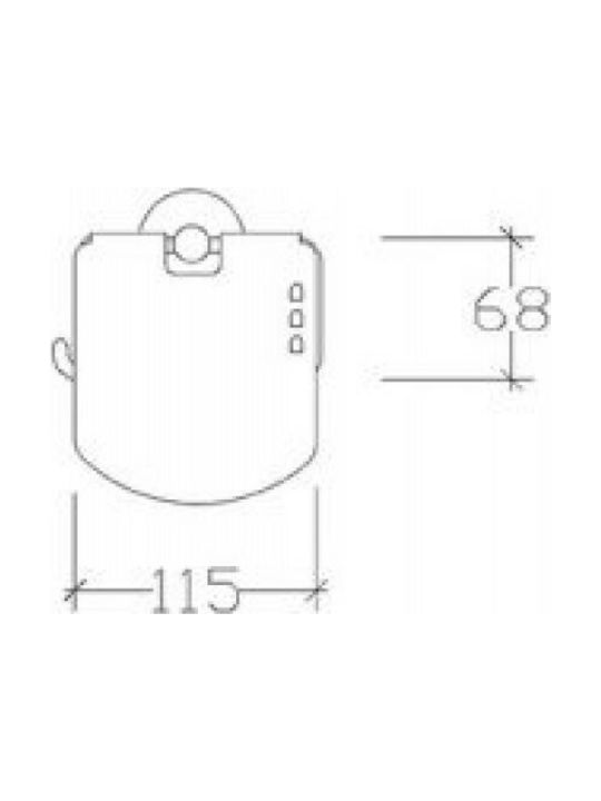 Tema Wandmontierter Papierhalter Inox Silber