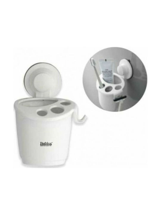 Bathlux De perete Organizator auto Plastic cu ventuză Albă