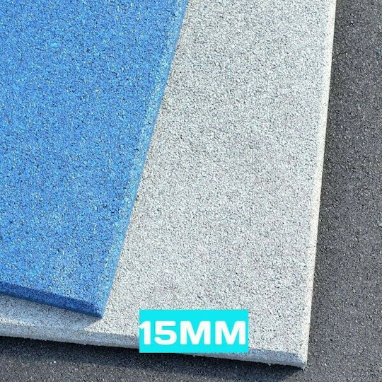 Luxury Fitness Rubber Gym Exercise Equipment Floor Mat Blue 100x100x1.5cm