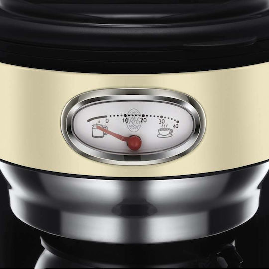 Russell Hobbs Retro Vintage Filterkaffeemaschine 1000W Beige