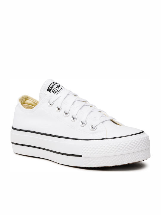 Chuck Taylor All Star Lift Low Top Flatforms Sneakers White / Black