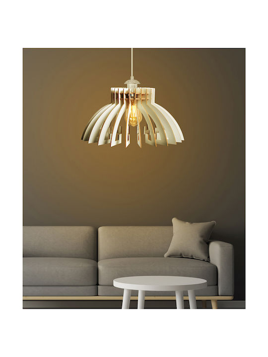 HomeMarkt Pendant Light White with Socket E27 54cm