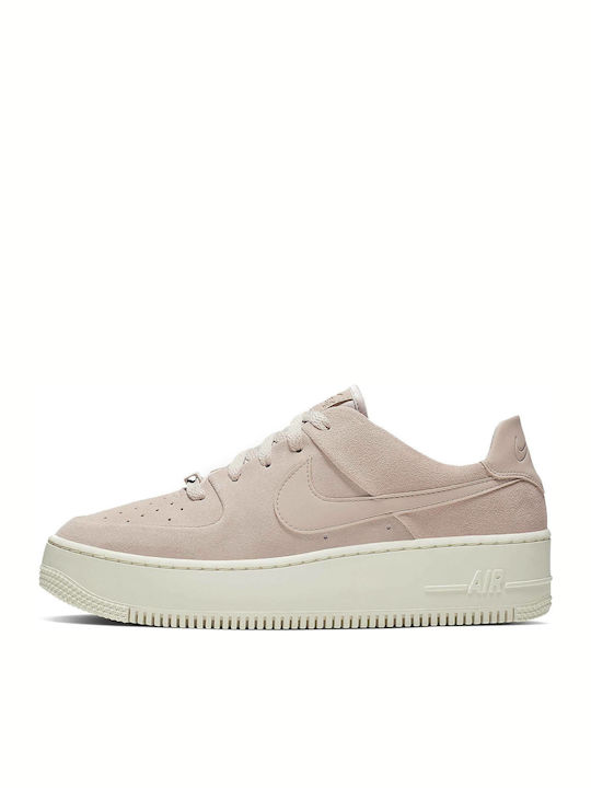 Air Force 1 Sage Low Damen Flatforms Sneakers Particle Beige / Phantom