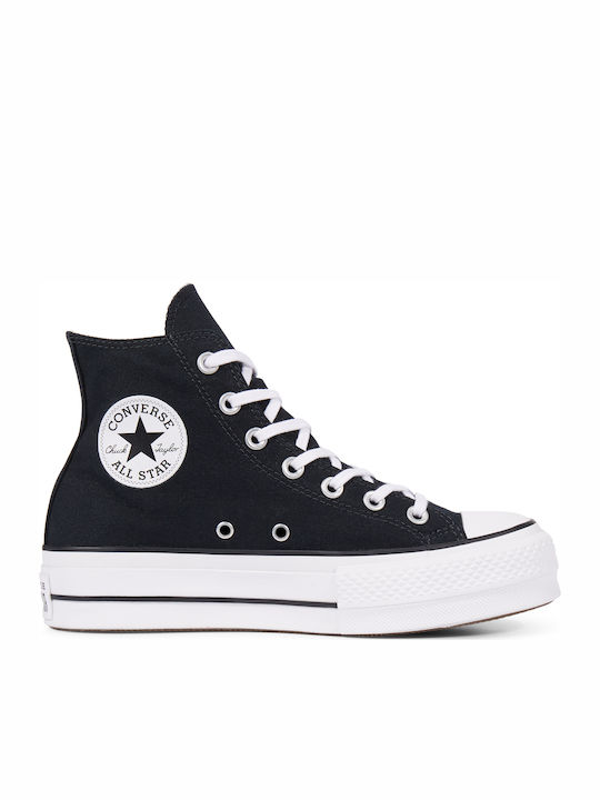 Chuck Taylor All Star Lift High Top Флатформи Маратонки Черно