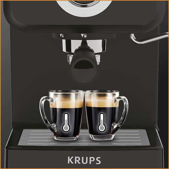 Krups Μηχανή Espresso 1140W Πίεσης 15bar Μαύρη XP3208