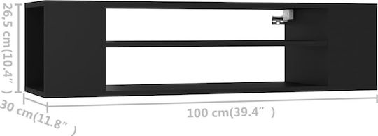 Stand TV Negru L100xA30xÎ26.5cm