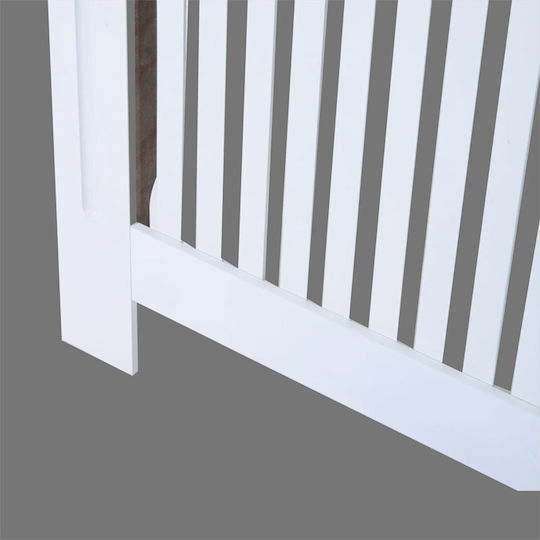 HomCom Калориферен Капак От MDF Бял 81x19x112см