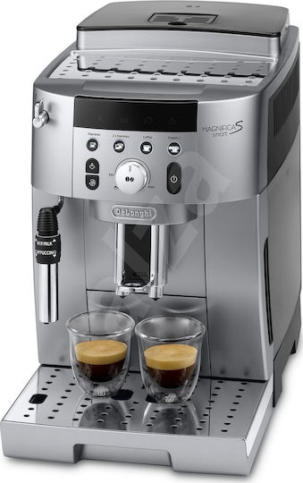 De'Longhi Magnifica S Smart Αυτόματη Μηχανή Espresso 1450W Πίεσης 15bar με Μύλο Άλεσης Ασημί