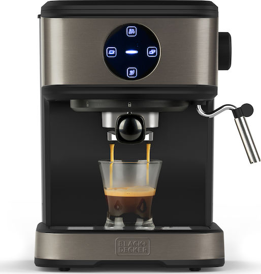 Black & Decker BXCO850E Μηχανή Espresso 850W Πίεσης 20bar Μαύρη ES9200060B