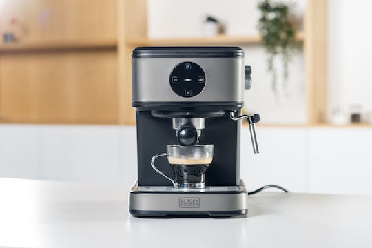 Black & Decker BXCO850E Μηχανή Espresso 850W Πίεσης 20bar Μαύρη ES9200060B