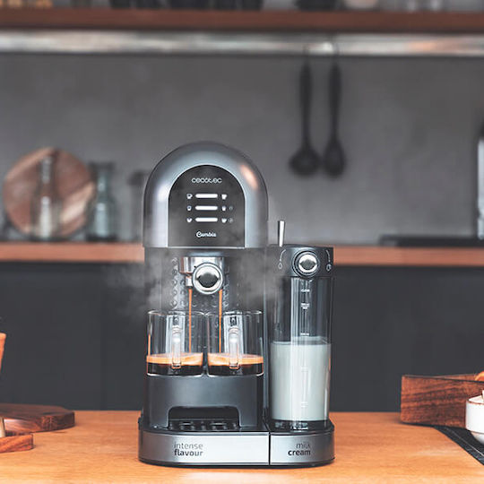 Cecotec Power Instant-Ccino 20 Chic Serie Μηχανή Espresso 1470W Πίεσης 20bar για Cappuccino Μαύρη 01590