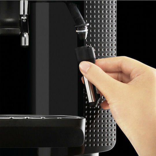 Krups Automatic Espresso Machine 1450W Pressure 15bar for Cappuccino with Grinder Black EA8150