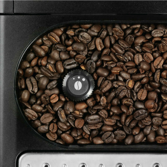 Krups Automatic Espresso Machine 1450W Pressure 15bar for Cappuccino with Grinder Black EA8150