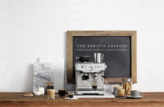Sage The Barista Express Automatic Espresso Machine 1850W Pressure 15bar with Grinder Silver