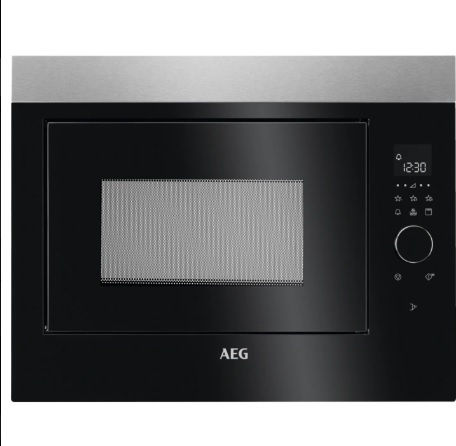AEG Εντοιχιζόμενος Φούρνος Μικροκυμάτων με Grill 26lt Μαύρος
