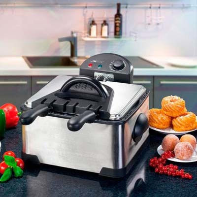 Clatronic FR 3195 Deep Fryer 4lt Silver
