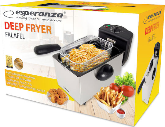 Esperanza EKG010 Φριτέζα 3lt Ασημί